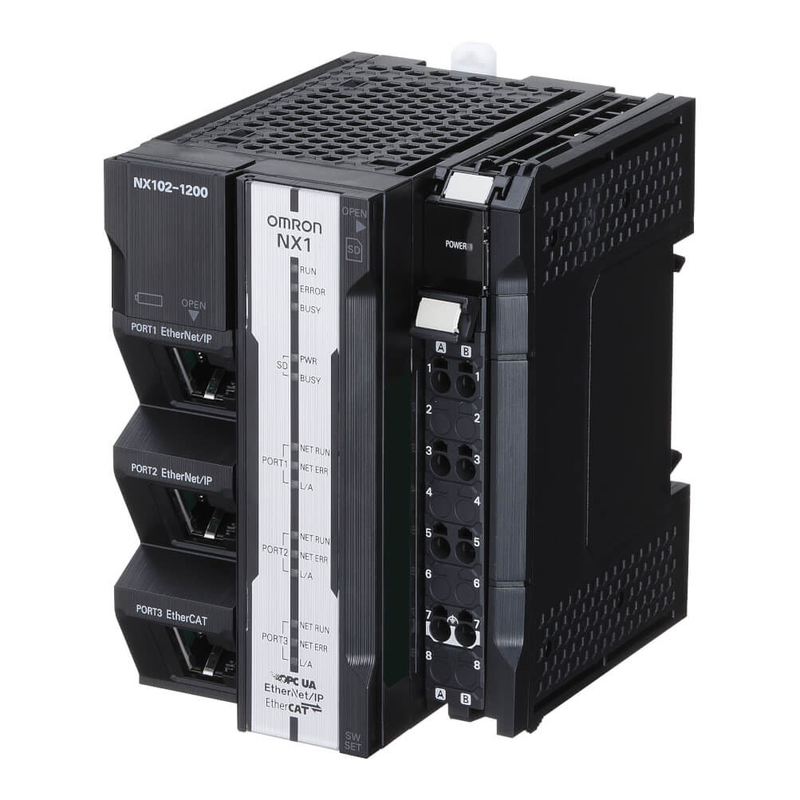 NX102-1200 NX のコントローラーが付いている Sysmac NX1 モジュラー CPU、イーサネット ネットワーク、コンピュータ インターフェイス