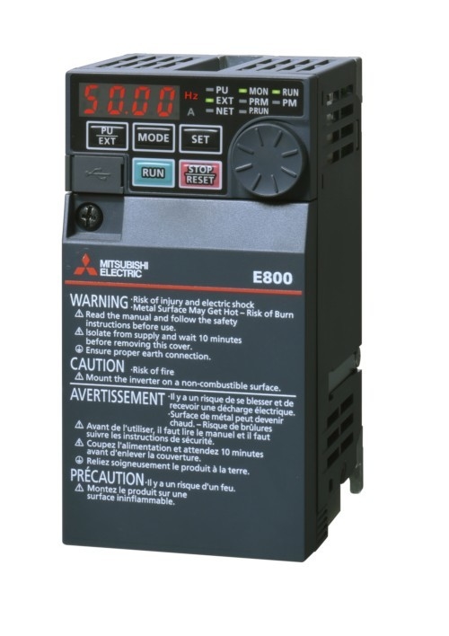 FR-E800三菱電機インバーター1段階50Hz 0.75kW 240V E820S-0050-4-60