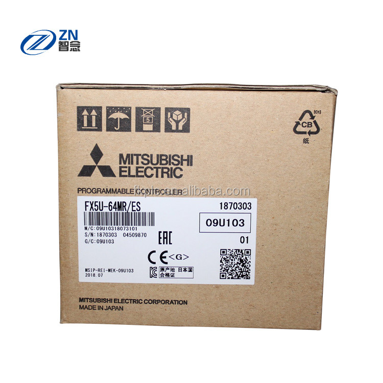 CPU三菱PLCモジュール100 - 240V AC MELSEC I.Q.FシリーズFX5U-64MT/ESS
