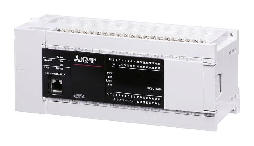 CPU三菱PLCモジュール100 - 240V AC MELSEC I.Q.FシリーズFX5U-64MT/ESS